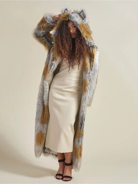 SPIRITHOODS RARE SOLD OUT Artic Classic Faux Fur Long Coat NEW WITH TAGS